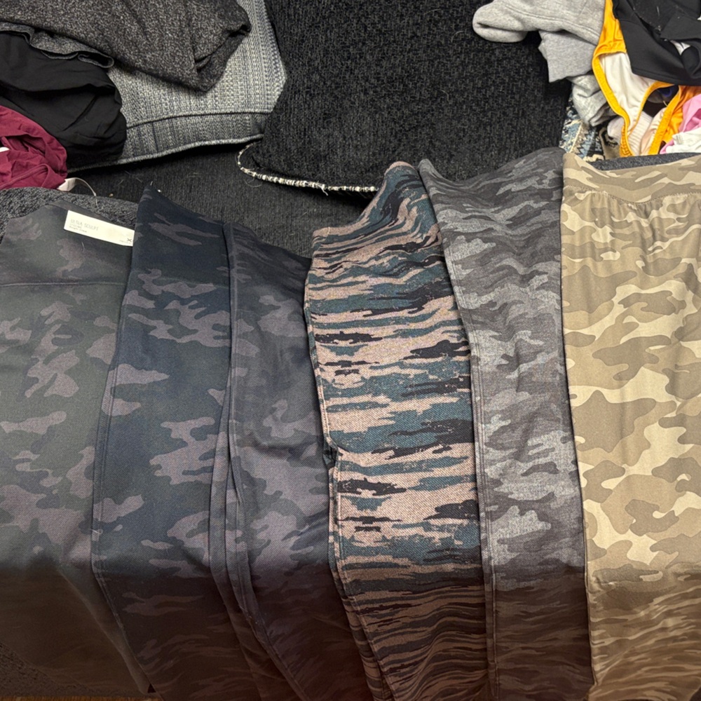 SPANX Camouflage Sweatpants - Black, Gray, Tan